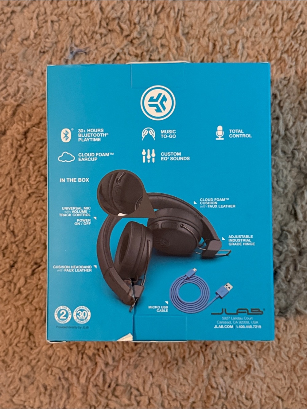 JLab Studio Wireless On-Ear Headphones - Black - Picture 2 of 2